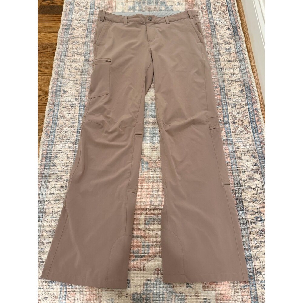 REI Roll-Up Hiking Pant Women Khaki Versatile Outdoor Travel Stretch Size 12